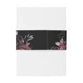 Gothic Black Floral Wedding Einladung Bly Bands Einladungsbanderole (Rückseitenbeispiel)