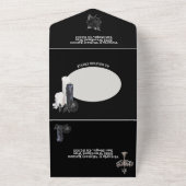 Gothic Black Floral Wedding Foto All In One Einladung (Außenbereich)
