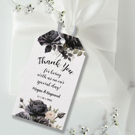 Gothic Black Florals Vintage Wedding Gefallen Gesc Geschenkanhänger