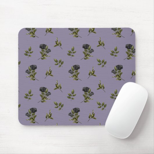 Gothic Black Flower Muster Mousepad (Mit Mouse)
