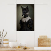 Gothic Black Fox Kunstprint viktorianische dunkle Poster (Küche)