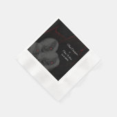 Gothic Black Ghosts Candle - Dark Moody Halloween Serviette (Ecke)