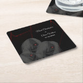 Gothic Black Ghosts - Dark Moody Halloween Rechteckiger Pappuntersetzer (angewinkelt)