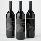 Gothic Black Ghosts- Dunkle Stimmung Halloween Weinetikett (Flaschen)