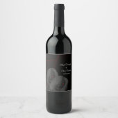 Gothic Black Ghosts- Dunkle Stimmung Halloween Weinetikett (Vorderseite)