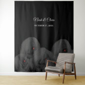 Gothic Black Ghosts - Dunkle, Stimmungvolle Hallow Wandteppich (Beispiel)