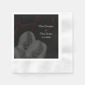Gothic Black Ghosts Kerze - Dunkle, Stimmungvolle Serviette (Vorderseite)