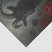 Gothic Black Goat mit Rote Rosen Dark Art Seidenpapier (Ausschnitt)