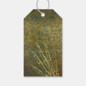 Gothic Black & Gold Skull Halloween-Party Geschenkanhänger (Rückseite)