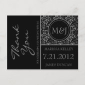 Gothic Black/Gray Blüh Danke Postkarte (Vorderseite)