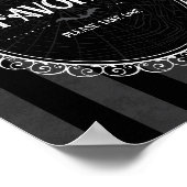 Gothic Black & Gray Skull Gastgeschenk Sign Poster (Ecke)