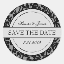 Gothic Black & GreyFlourish Umschlag Aufkleber