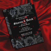 Gothic Black Grunge Textured Black Rose