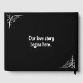 Gothic Black Guest Book Personalisierte Namen & Te Gästebuch (Rückseite)