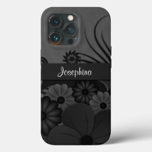 Gothic Black Hibiskus Floral iPod Touch 5G Fall iPhone 13 Pro Hülle