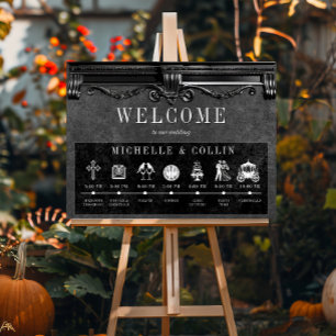 Gothic Black Hochzeitsablauf Poster