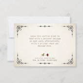 Gothic Black Lace Blood Rote Rose Dankeskarte (Rückseite)