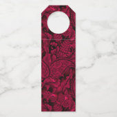 Gothic Black Lace & Satin Wedding ID866 Flaschenanhänger (Rückseite)