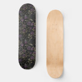 Gothic Black Lila Rose and Spiders Skateboard (Vorderseite)