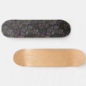 Gothic Black Lila Rose and Spiders Skateboard (Horizontal)