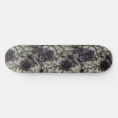 Gothic Black Lila Rose and Spiders Skateboard (Horizontal)