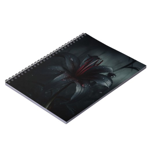 Gothic Black Lily Notizblock (Linke Seite)