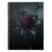 Gothic Black Lily Notizblock (Vorderseite)