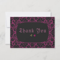 Gothic Black Magenta Lace Rose