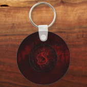 Gothic Black Magic Siegel Mit Monogramm Schlüsselanhänger (Vorderseite)