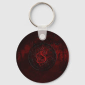 Gothic Black Magic Siegel Mit Monogramm Schlüsselanhänger (Rückseite)
