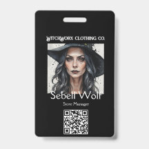 Gothic Black Pentagramm Employee Abzeichen