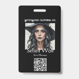 Gothic Black Pentagramm Employee Abzeichen Ausweis