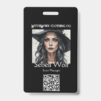 Gothic Black Pentagramm Employee Abzeichen Ausweis