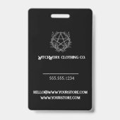 Gothic Black Pentagramm Mitarbeiter Ausweis (Rückseite)