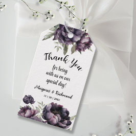 Gothic Black Peonies Vintage Wedding Gefallen Gesc Geschenkanhänger