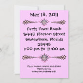 Gothic Black Pink Sun Goddess Einladungen (Rückseite)