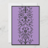 Gothic Black Purple Medieval Until Death Wedding Einladung (Rückseite)