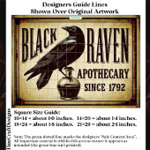 Gothic Black Raven Apotheken-Schild FP9T Decoupage Seidenpapier