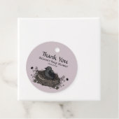 Gothic Black Raven Bird Nest Baby Dusche Lila Geschenkanhänger (Beispiel)