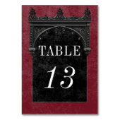 Gothic Black Raven & Black Arch Tischnummer (Rückseite)