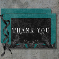 Gothic Black Raven & Black Rose Aquamarine Details