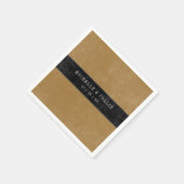 Gothic Black Raven & Black Rose Gold Wedding Serviette (Ecke)