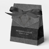 Gothic Black Raven & Black Rose Hochzeit Geschenkschachtel (Vorderseite)