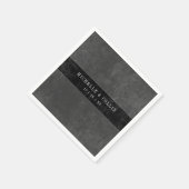 Gothic Black Raven & Black Rose Hochzeit Serviette (Ecke)