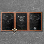 Gothic Black Raven & Black Rose Rust Wedding<br><div class="desc">Mit unserer Vintag gotischen Hochzeitseinladung bringen Sie Ihre Gäste in eine Welt der dunklen, bezaubernden Eleganz. Der tiefe, gealterte Rosthintergrund Set die Bühne für einen auffallenden Kontrast, da fett weißer Text entsteht. Auf dem Cover dieser Einladung fängt ein dreidimensionaler gotischer Rahmen, der mit einem echten schwarzen Rabe geschmückt ist, das...</div>