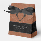 Gothic Black Raven & Black Rose Rust Wedding Geschenkschachtel (Vorderseite)