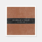 Gothic Black Raven & Black Rose Rust Wedding Serviette (Vorderseite)