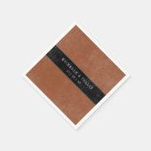 Gothic Black Raven & Black Rose Rust Wedding Serviette (Ecke)