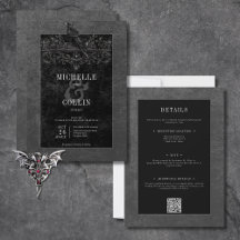 Gothic Black Raven & Black Rose zwei Seiten