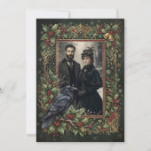 Gothic Black Raven Foto Weihnachten (Vorderseite)